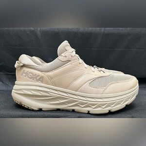 HOKA ONEONE Bondi L Unisex Men’s 9.5 Woman’s 10.4 Running Shoes Tan Pre-owned